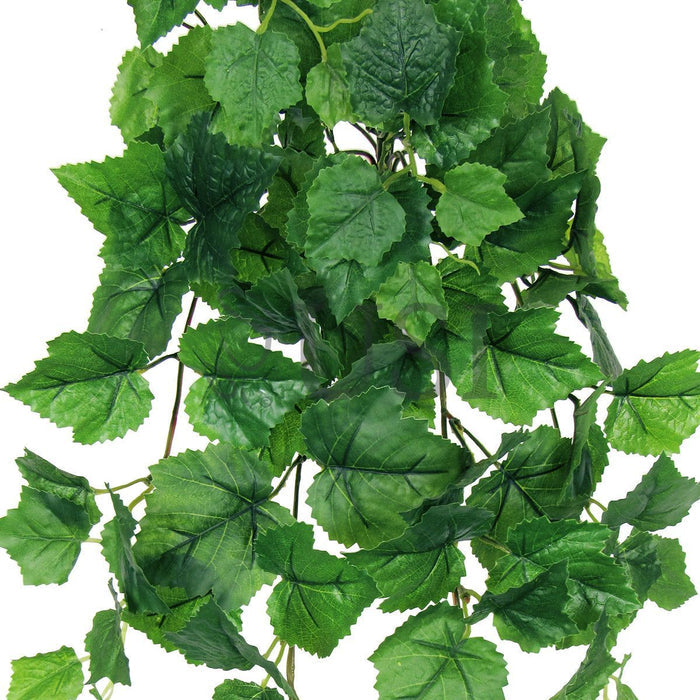 Grape Leaf Ivy Hanging Greenery Bush, 32in, Green