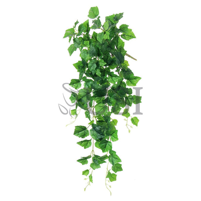 Grape Leaf Ivy Hanging Greenery Bush, 32in, Green