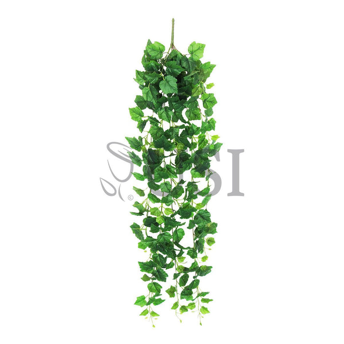 Grape Leaf Ivy Hanging Greenery Bush, 51in, Green