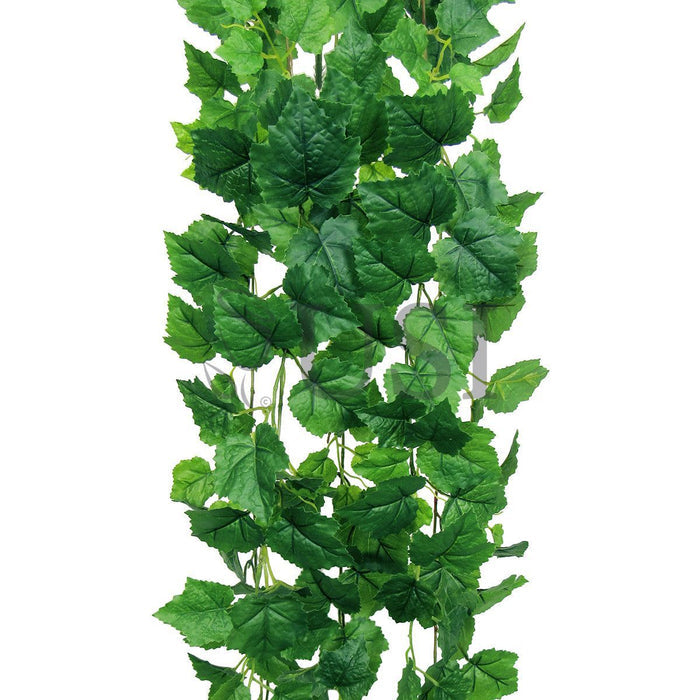 Grape Leaf Ivy Hanging Greenery Bush, 51in, Green