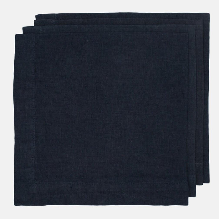 Graphite HG Signature hand-dyed 22" square linen napkin, folded.