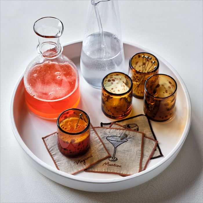 Handmade Tortoise Double Old-Fashioned Glass, 12 oz