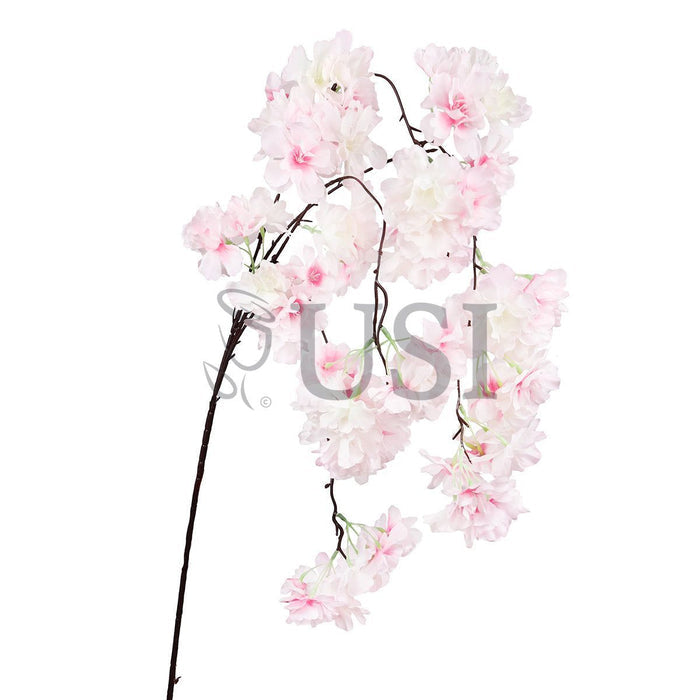 Hanging Cherry Blossom Spray Triple Bloom, 58in, Pink