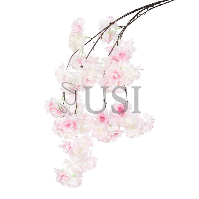 Hanging Cherry Blossom Spray Triple Bloom, 58in, Pink