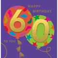 60th Birthday Card Men and female