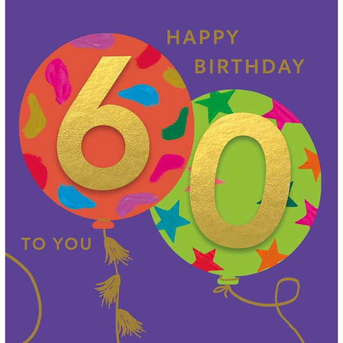 60th Birthday Card Men and female