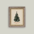 Happy New Year Tree Framed Antique Art
