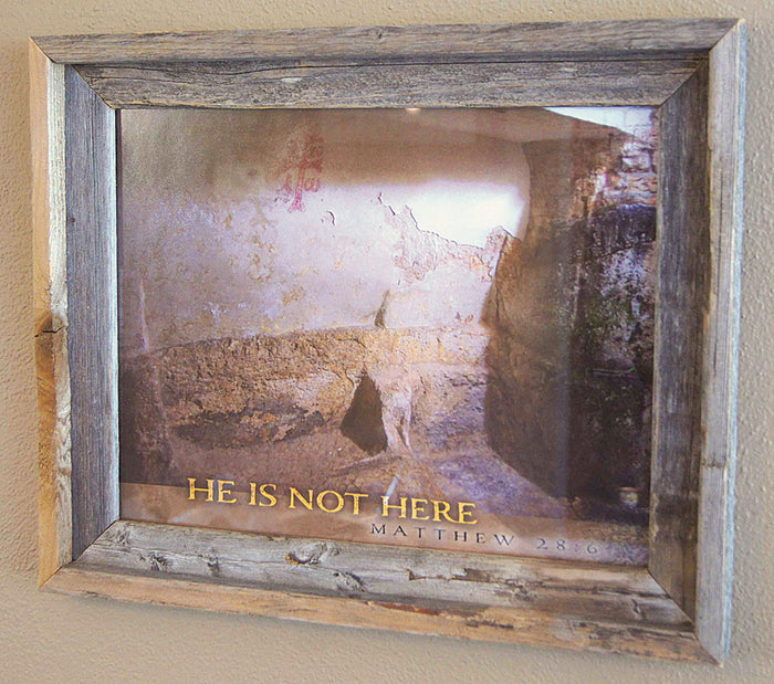 He Is Not Here - framed 11x14