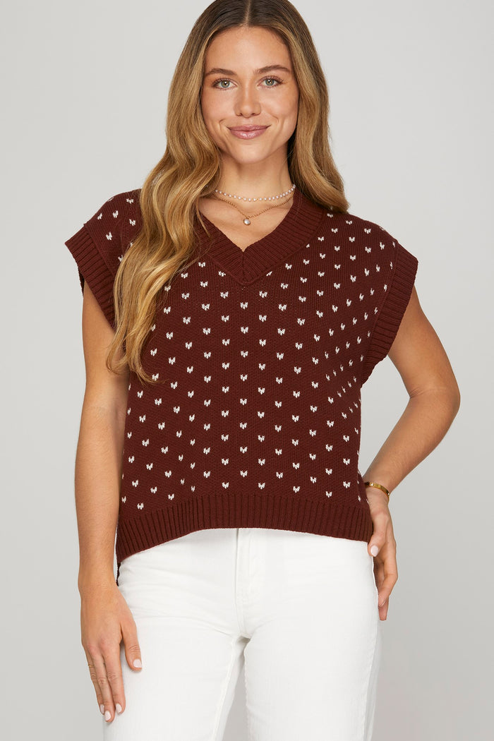 Heart Dot Sweater Vest