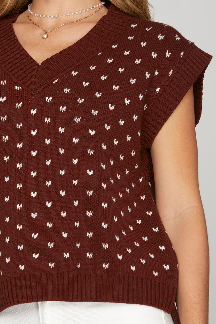 Heart Dot Sweater Vest