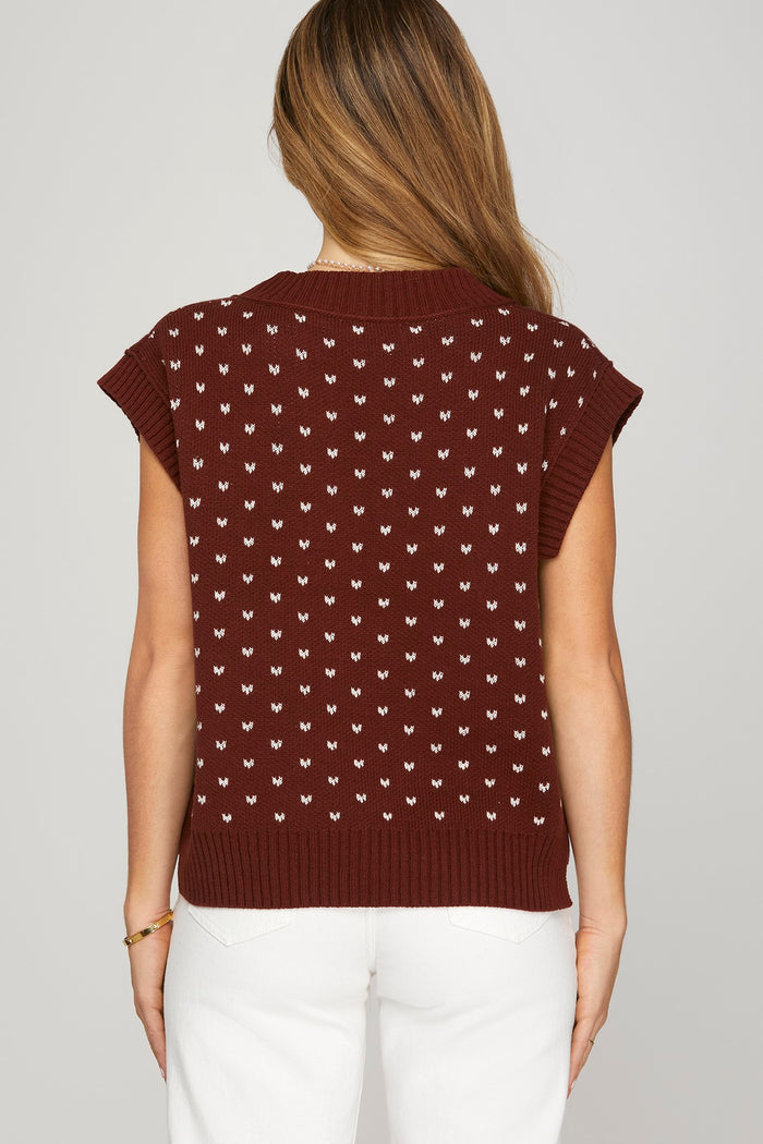 Heart Dot Sweater Vest