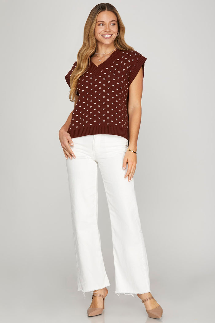 Heart Dot Sweater Vest