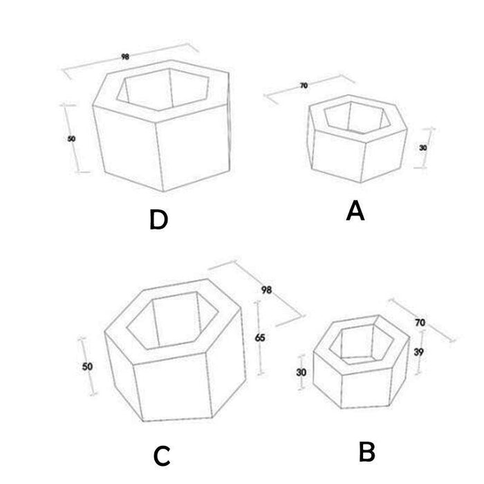 Hexagon Candle Holder Silicone Mold - madmolds - Hexagon Candle