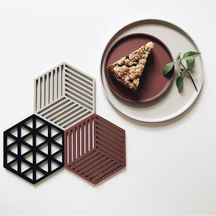 Hexagon coasters silicone mold - madmolds -
