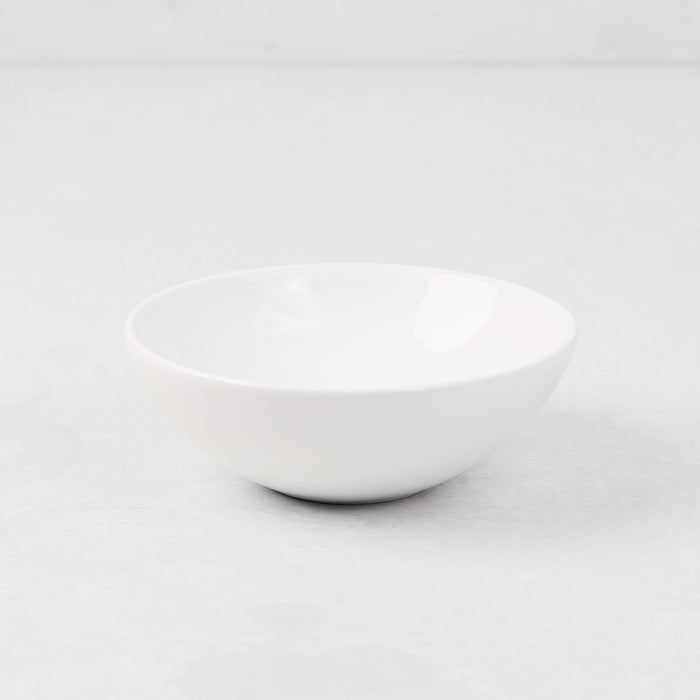 HG Mini Ceramic Dipping Bowl, creamy white, simple shape, clean edges, 5" Dia.