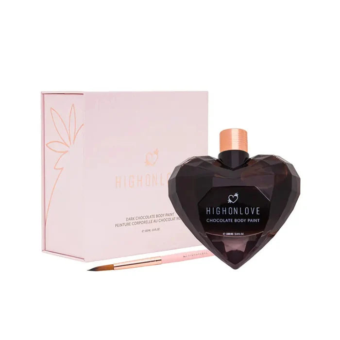High on Love® Love Dark Chocolate Body Paint with Hemp Seed Oil – 100mL