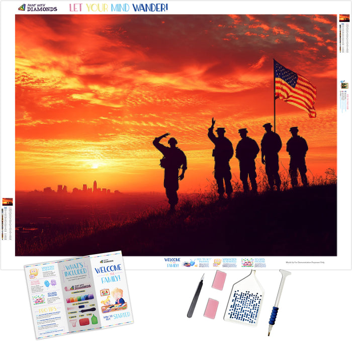 Home of the Brave Soldiers at Sunset