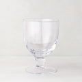 Clear Hudson Water Goblet, chunky style, 3.5"Dia x 6.7"H glass, handmade in Poland.