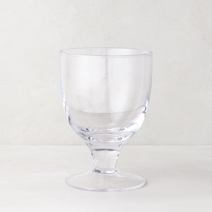 Clear Hudson Water Goblet, chunky style, 3.5"Dia x 6.7"H glass, handmade in Poland.