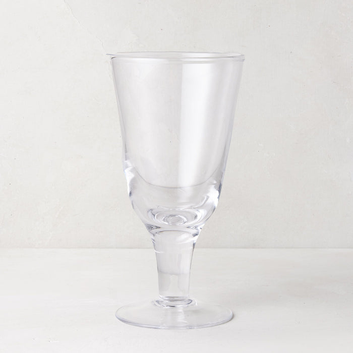 Clear Hudson Wine Glass, chunky style, 3.7"Dia x 5.5"H, handmade glass.