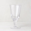 Clear Hudson Wine Glass, chunky style, 3.7"Dia x 5.5"H, handmade glass.