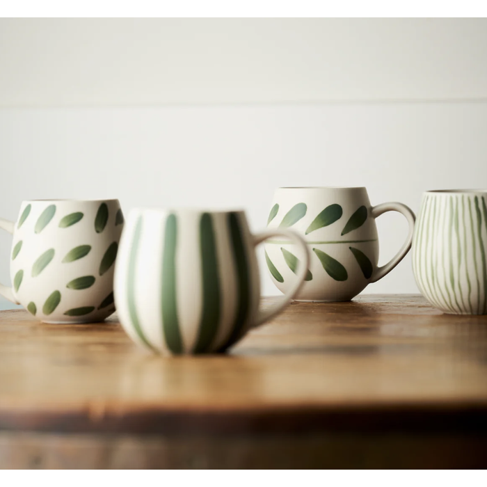 Hug Me Olive Brush Mug Set of 4