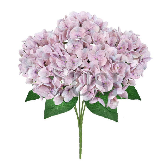 Hydrangea Flower Bush Natural Touch x5, 17in, Dusty Lavender