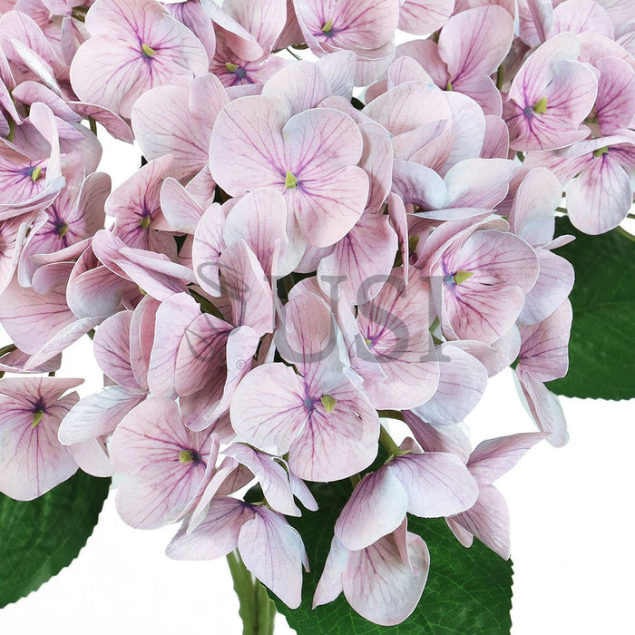 Hydrangea Flower Bush Natural Touch x5, 17in, Dusty Lavender