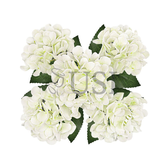 Hydrangea Flower Bush Natural Touch x5, 18in, Cream White