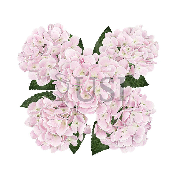Hydrangea Flower Bush Natural Touch x5, 18in, Light Pink