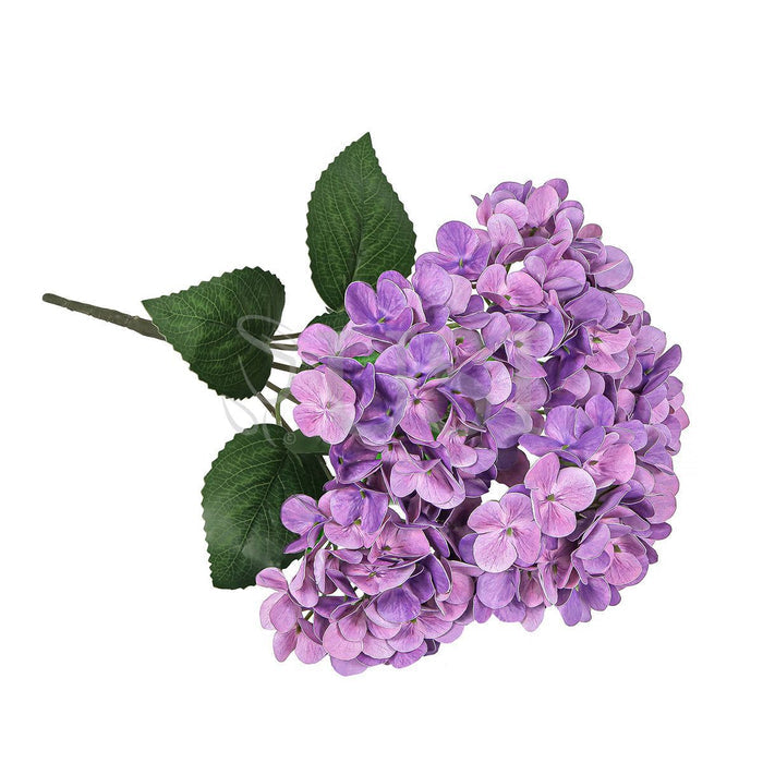 Hydrangea Flower Bush Natural Touch x5, 18in, Purple