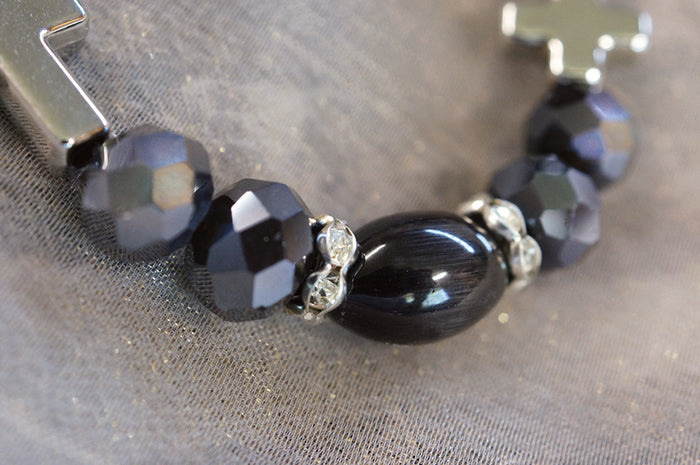 I AM HEALED - bracelet - black gray