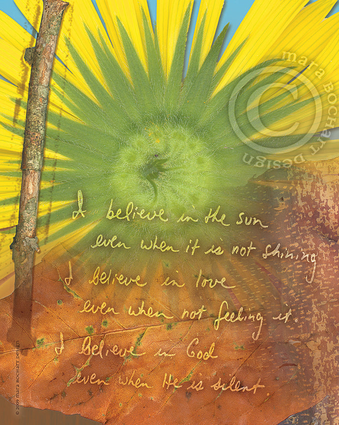 I Believe - frameable print