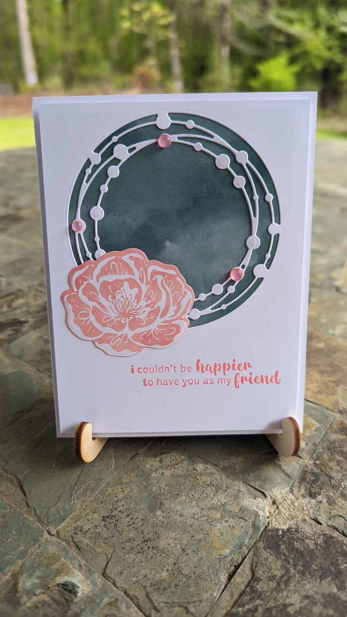 I couldn't be happier to have you as a friend Greeting Card