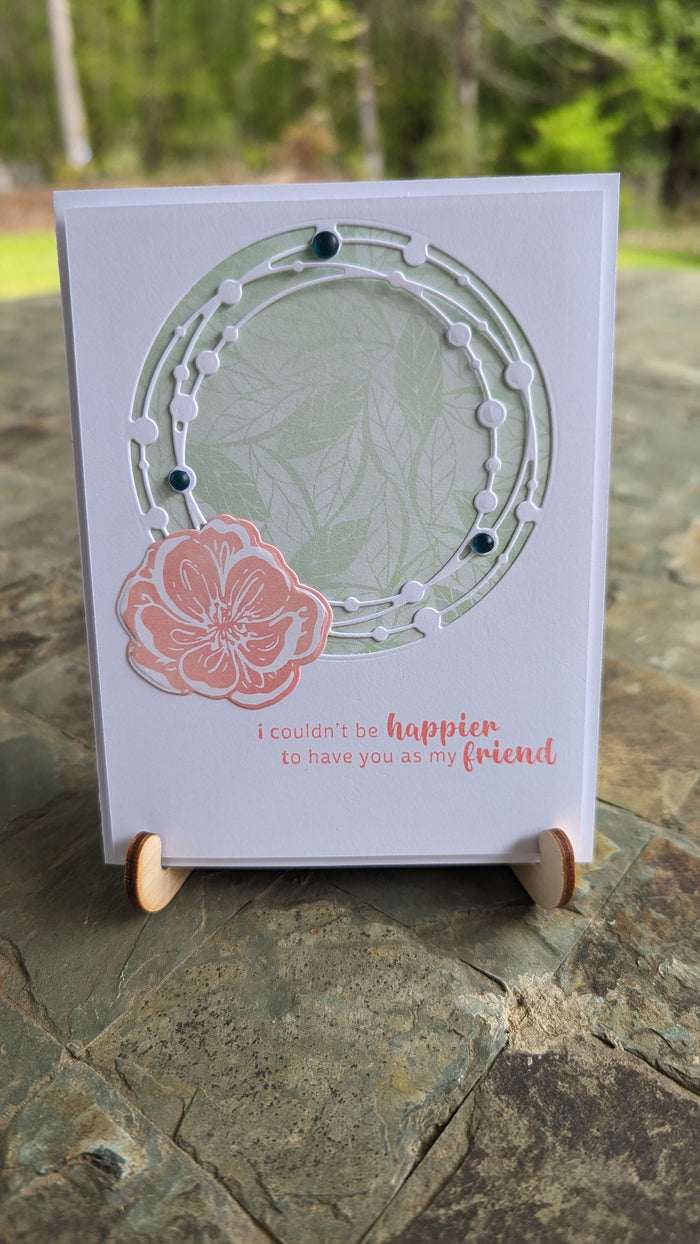 I couldn't be happier to have you as a friend Greeting Card
