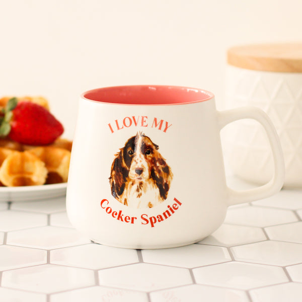 cocker spaniel dog breed cup