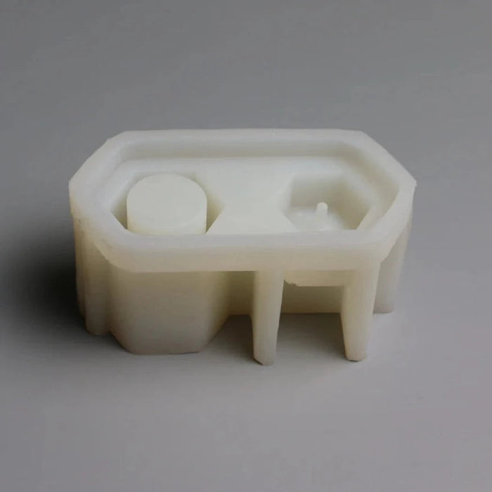 "I21" Concrete incense, candle holder silicone mold