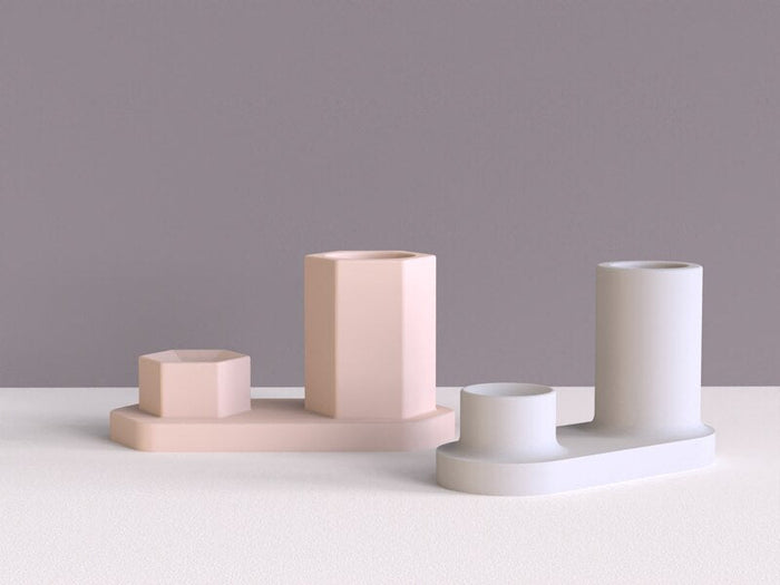 "I21" Concrete incense, candle holder silicone mold