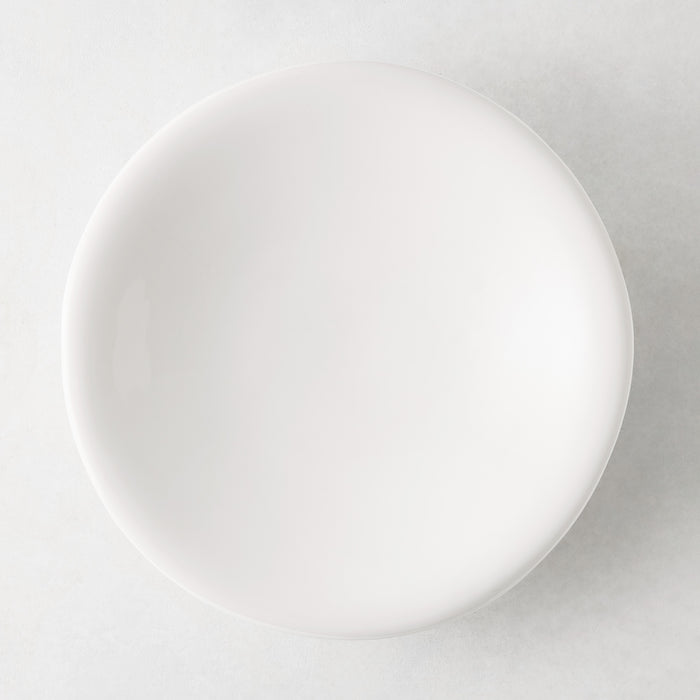 White ceramic individual pasta bowl, 10.75" diameter, shallow and wide, Made in Italy.