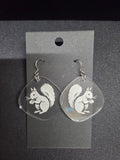 Jewelry - Earrings - Acrylic - White Squirrel - Local Made