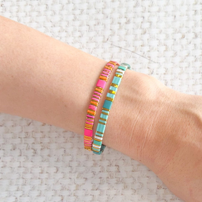 Journey Stretch Bracelet Fuscia