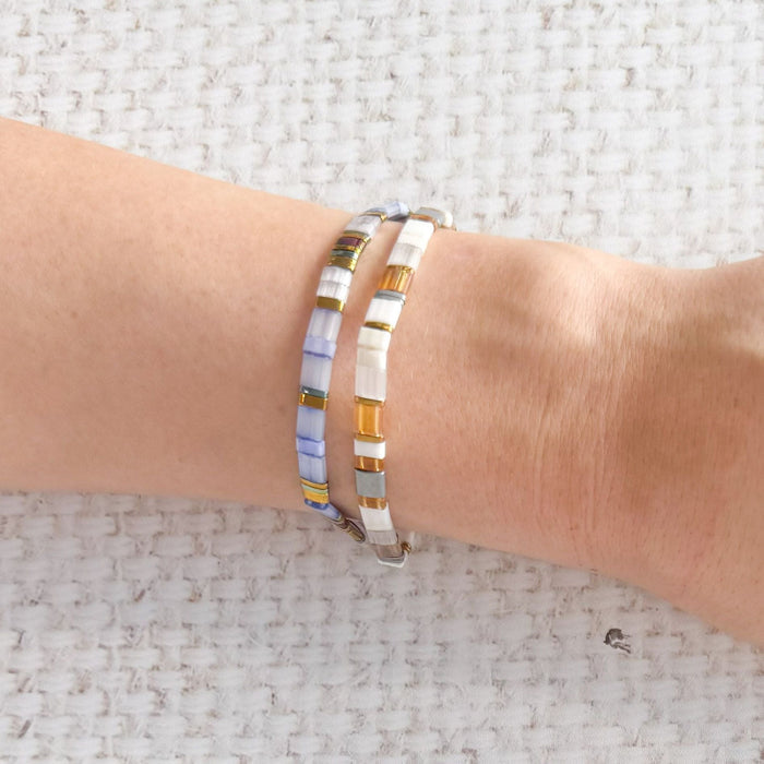 Journey Stretch Bracelet Grey Mauve