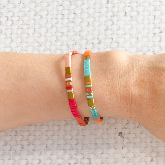 Journey Stretch Bracelet Turquoise Colourful