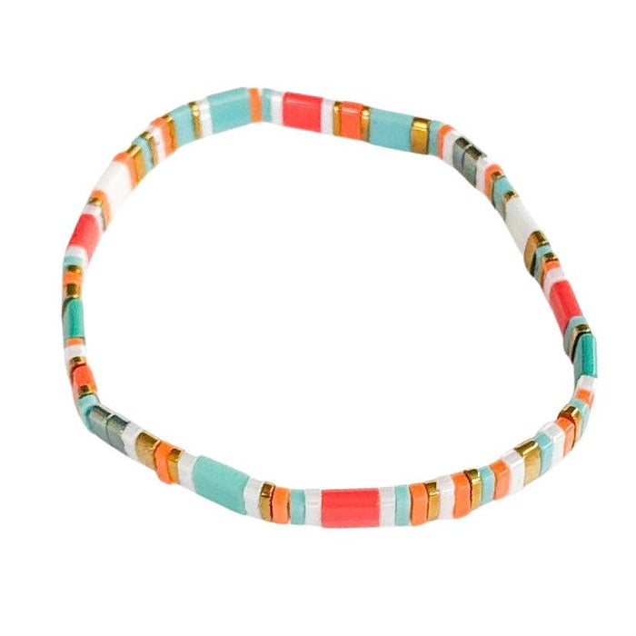 Journey Stretch Bracelet Turquoise & Orange