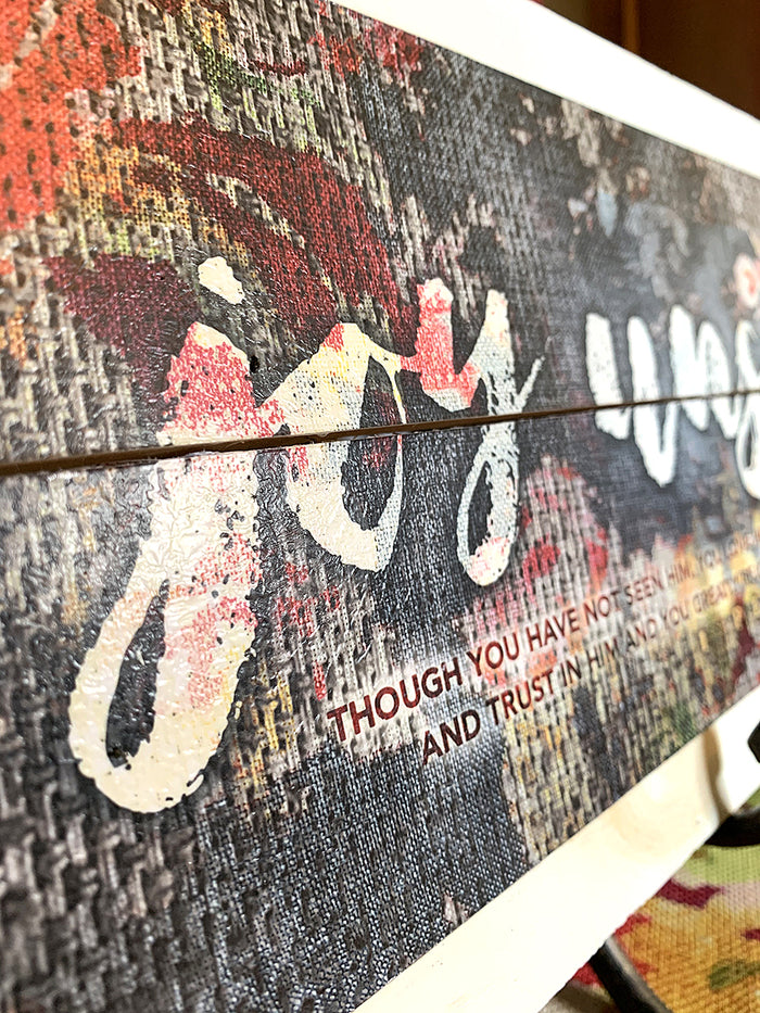 Joy Unspeakable - pallet artwork