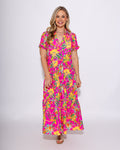 Jude Connally | Portia Dress in Peacock Floral Pink