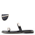 Keith Black and Gold Sandals