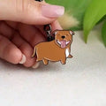 Novelty Keyring - Staffie - Brown