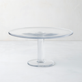 Klara Large High Clear glass cake stand, 12"Dia x 7.5"H, simple timeless design.