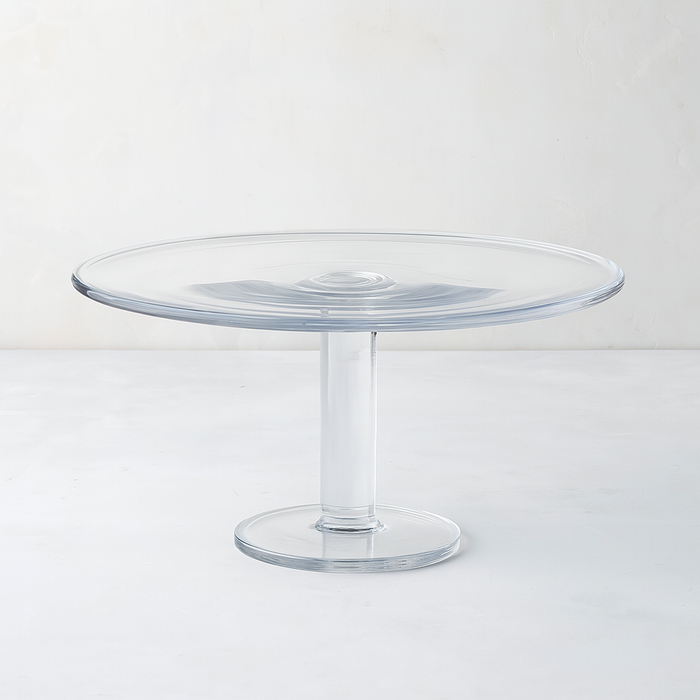 Klara Large High Clear glass cake stand, 12"Dia x 7.5"H, simple timeless design.
